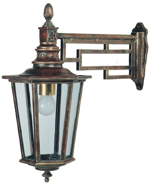 Artpad Rustikale Kerosin-Wandleuchte - E27 Fassung Mit Holzsockel | Retro Wandlampe Für Bar & Café